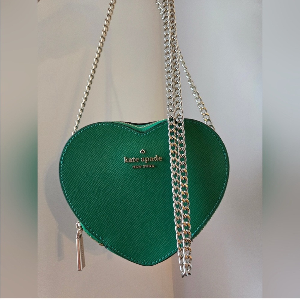Kate Spade Green Heart-Shaped Love Shack bag